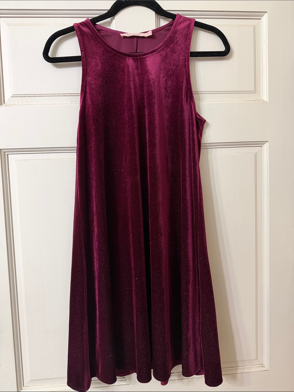 Ellison Shimmer Knit Dress in Wine